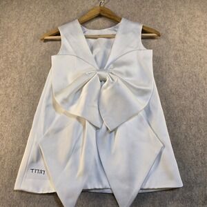 Bardot Junior Girls Ivory White Big Bow Back Sleeveless Special Occasion Dress 6